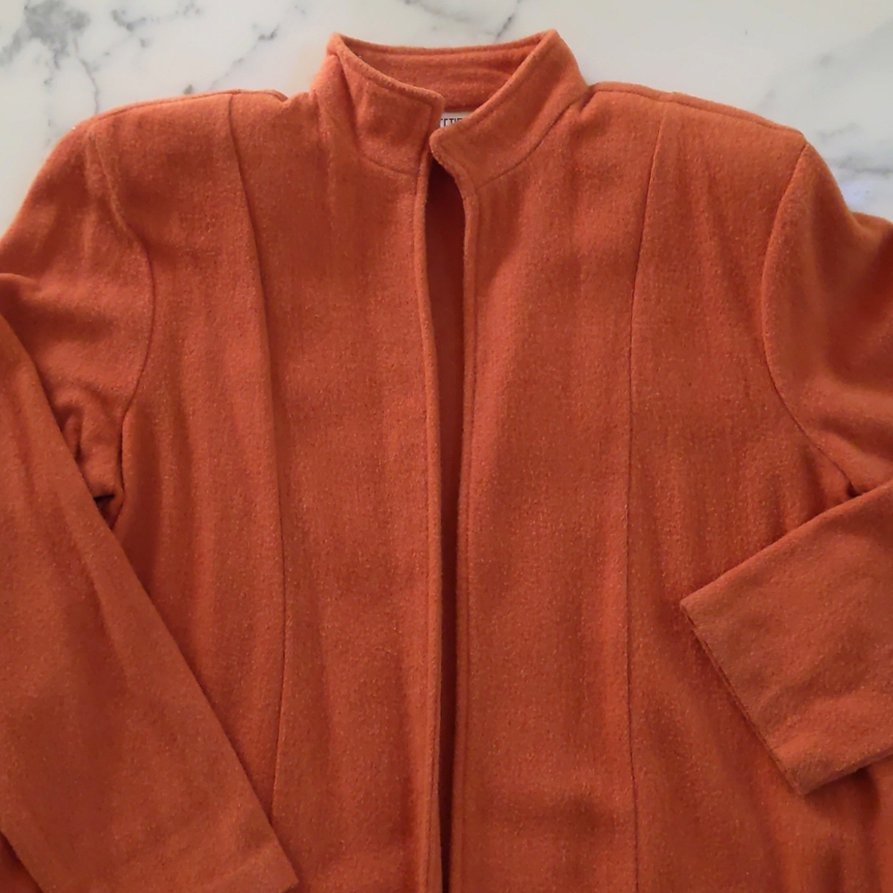 100% Wool Openfront Coat With Side Pockets. - image 3